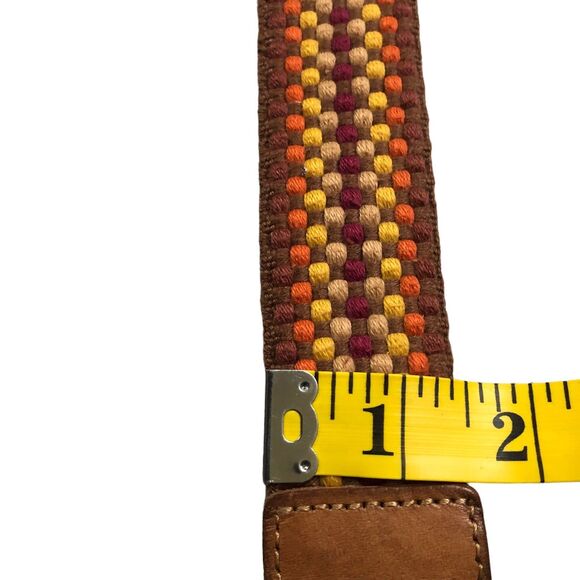 Vintage Fossil Woven Leather Boho Belt, Waist Accessory, Rodeo, Southwest Ranch - Picture 10 of 10